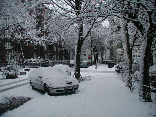 Hebbelstrasse im Winter