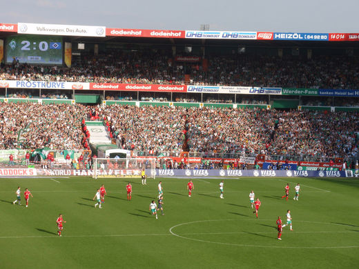 Spielszene Werder Bremen HSV Bundesligaspiel
