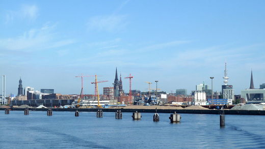 Skyline Hamburg Baustelle Hafen City